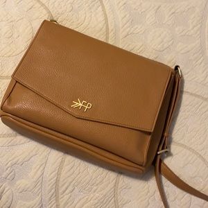 Freshly Picked Crossbody Camel Diaper bag.